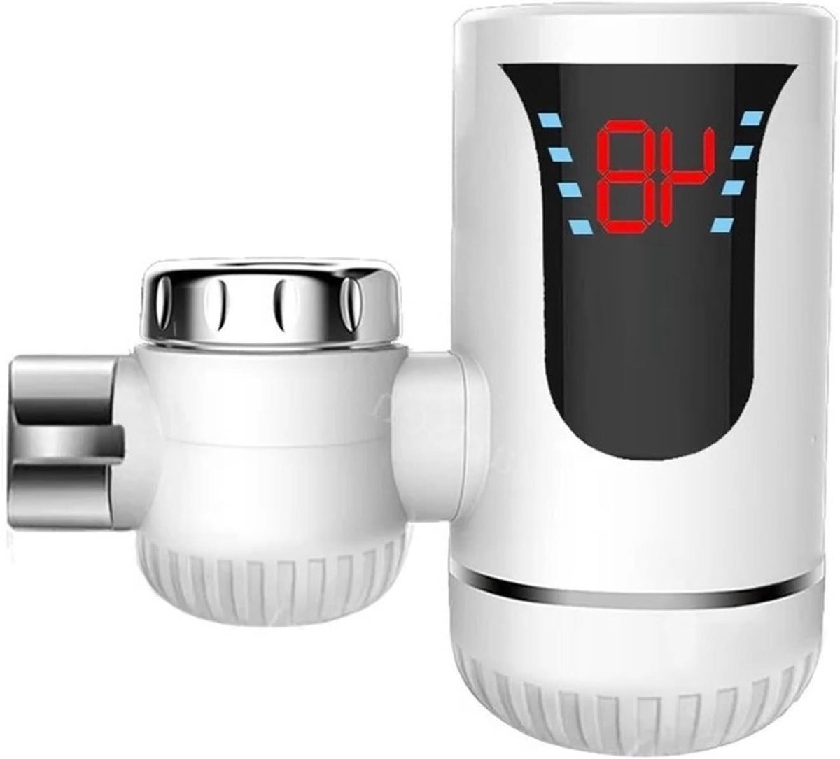 Elektrische Boiler Kraan - Direct Warm Water - Keuken Gebruik - Snel Verwarmend - 26 cm Lengte - Zilver