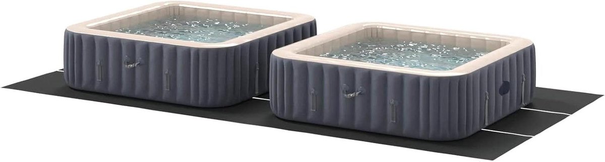Zwembad grondzeil – Onderzeil – Zwembad beschermen – Niet-geweven stof – 640 x 321 cm – Zwart