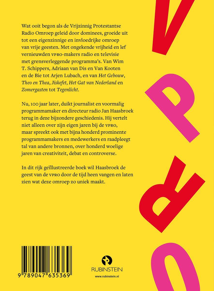 Waar gaat het eigenlijk over? 100 jaar VPRO - back cover