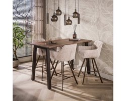 Bartafel Edge Pure - 147x80x92 cm - Massief Acaciahout - Bruin
