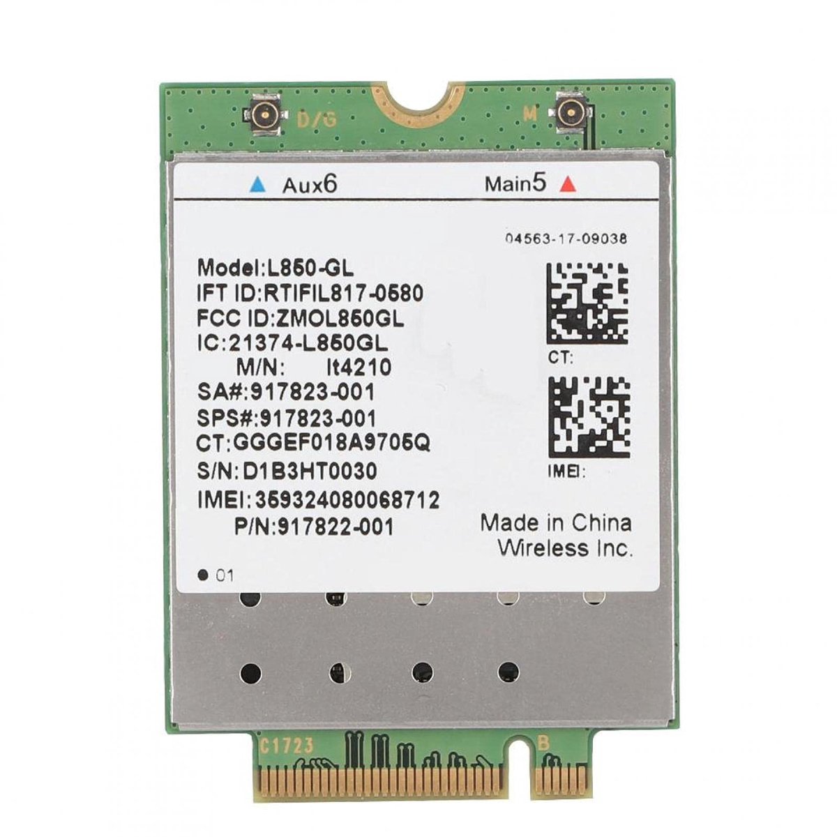 OmGoods - Dailygoody - L850-GL Netwerkkaart - 4G WiFi-kaart - Hoge snelheid - 450Mbps - NGFF/M2 interface - Voor ProBook 440 G5 - Compact formaat