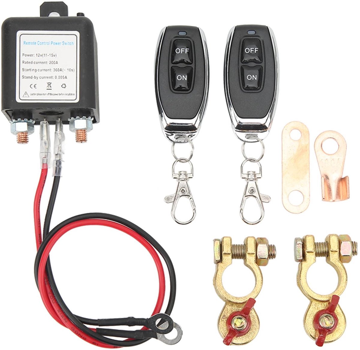 Dailygoody - Auto Accu Ontkoppelingsschakelaar - Afstandsbediening - Energiezuinig - 48,78 m bereik - Externe Stroomonderbreker - Geschikt voor Auto's...