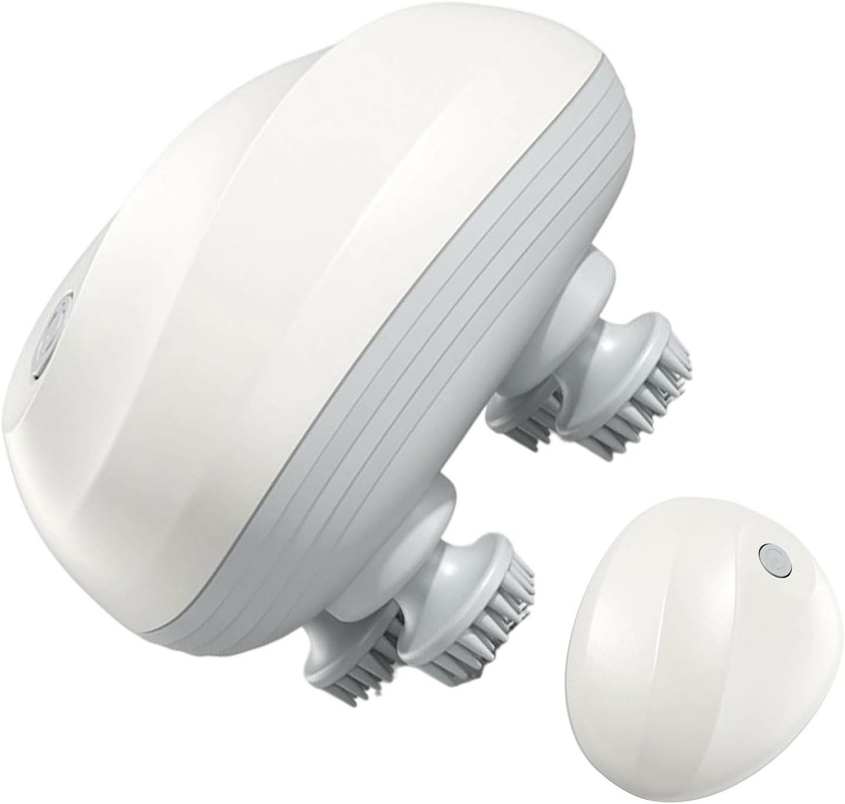 Hoofdhuid Massager - Hals Nek - Stress Verlichting - Draadloos Ontwerp - 13 x 12 x 10 cm - Wit/Blauw