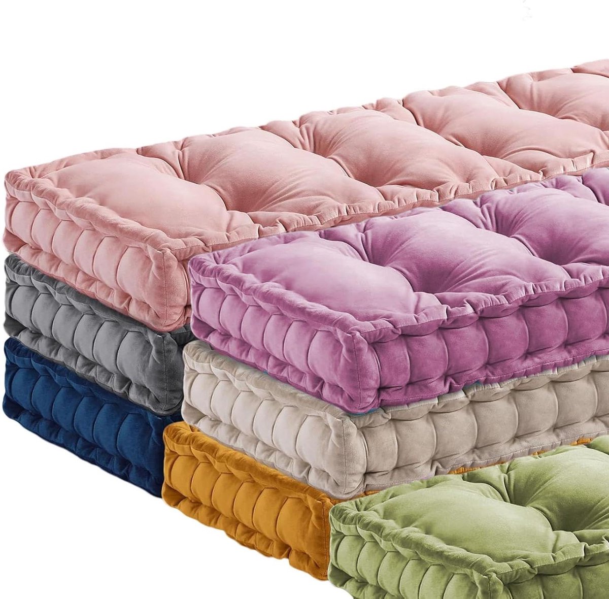 Bankkussen Binnenshuis - Stoelkussen Comfort - Zitcomfort Verhogend - Zachte Fluweel Stof