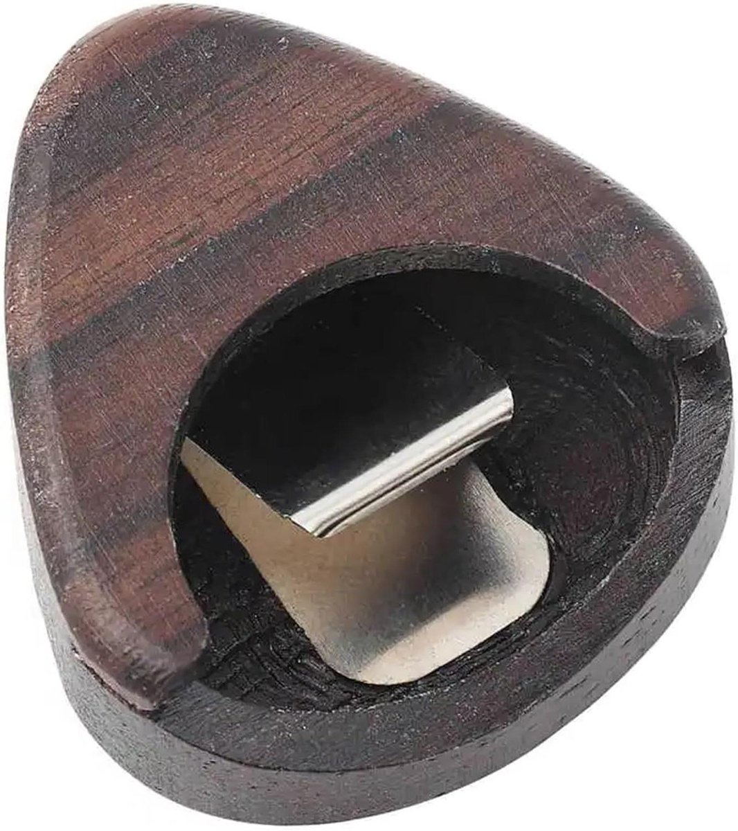 Gitaar Plectrum Houder - Pick Box - Muziek Accessoires - Compact Ontwerp - 2.54 cm - Houtkleur