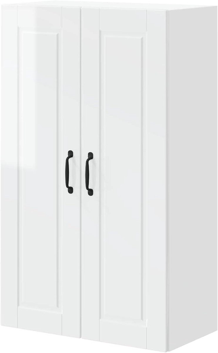 Keukenkast - Wandkast - Keuken opbergen - Hoogglans afwerking - 60 x 100 cm - Wit