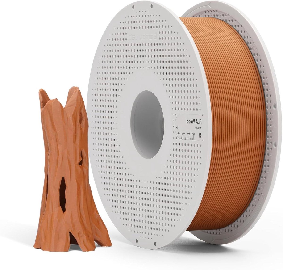 PLA Hout Filament - 3D Print Materiaal - Modellen Printen - Echte Houtvezels - 1 kg - Kleibruin