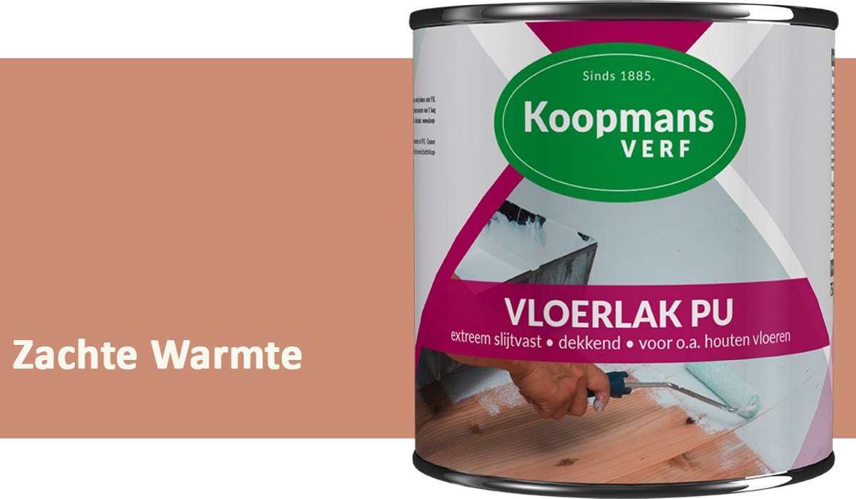 Koopmans Vloerlak PU Zijdeglans – Slijtvaste Lak voor Houten Vloeren, Trappen & Meubels – Krasvast – Binnen – Zachte Warmte – 1,5 l