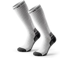 WODster Flow Socks Hardloopsokken - Compressiekousen - Compressie Sokken Hardlopen - Sportsokken Wit - Maat S/M - 1 Paar