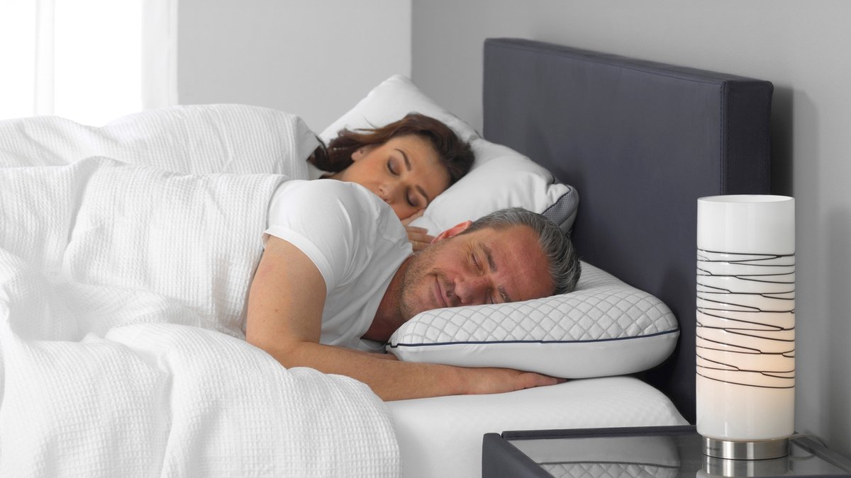 Sleepy Original kussen - 60x40 - 11cm dik Traagschuim Bamboe Houtskool Wit