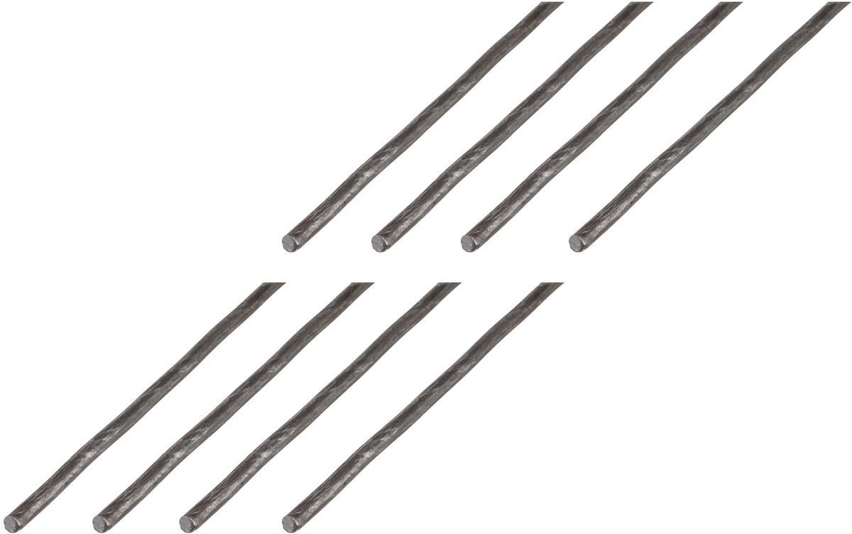 Alberts 8 x rondstaf, blank staal, diameter Ø10 mm, lengte 1 m