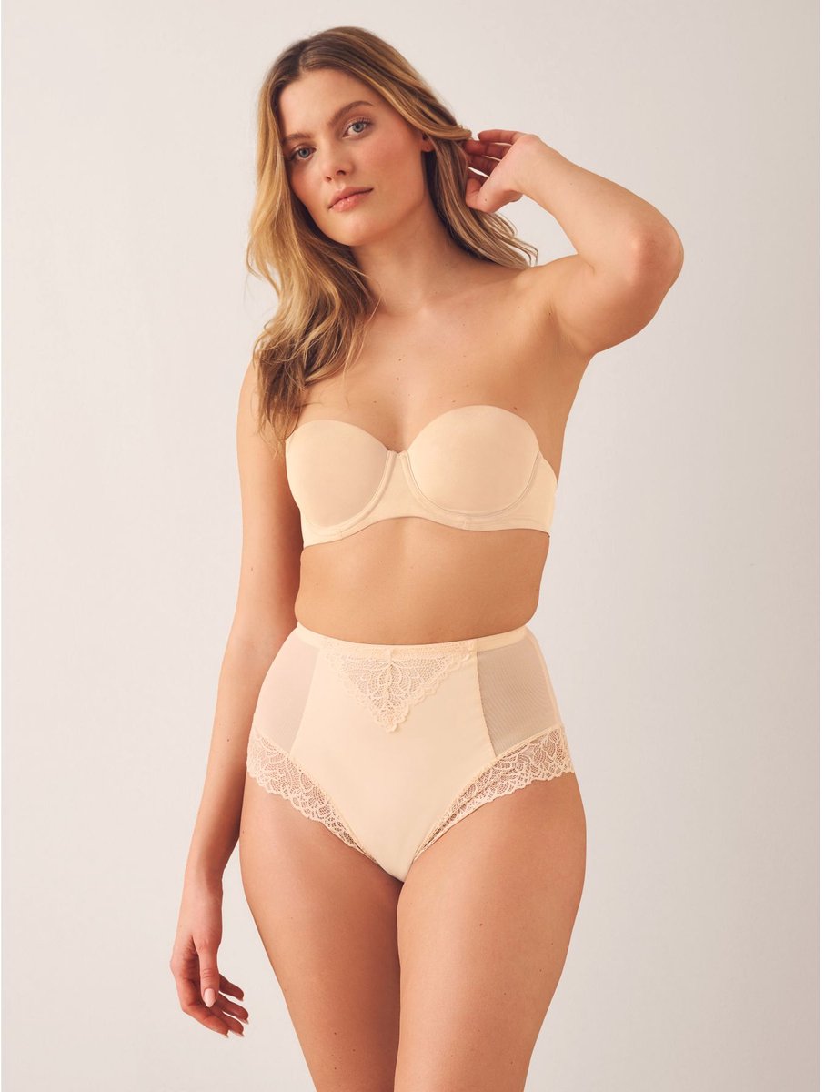 Next Dames - Vormende slip met stevige buikcontrole en hoge taille - Huidkleur Pastel Rose Nude