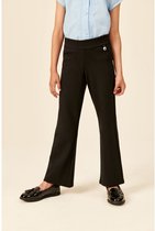 Next - Meisjes - Schoolbroek met hoog aandeel katoen, stretchy, bootcut en elastische tailleband - Zwart