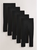 Next - Meisjes - Set van 5 leggings - Zwart
