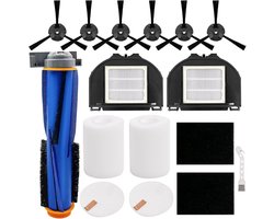 14stuks - Vervangingsset voor stofzuiger - geschikt voor Shark AV2310AE RV2310AE RV2320S UR2350AE - Accessoires - 1 Hoofdborstel - 6 Zijborstel - 2 Filter - 2 Zwarte katoen - 2 Witte katoen - 1 Zwanenhalsborstel