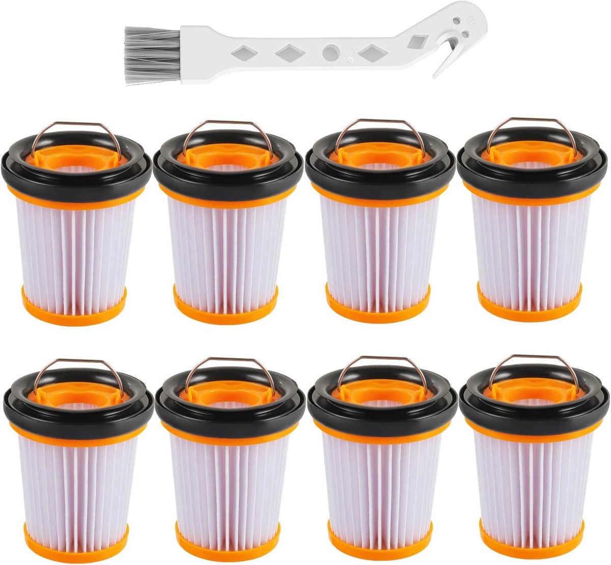 8 stuks - vervangende - stofzuigerfilters - geschikt voor Shark ION W1 S87 draadloze handstofzuiger (WV200, WV201, WV205, WV220). Vergelijkbaar geschikt voor onderdeelnummer XHFWV200.