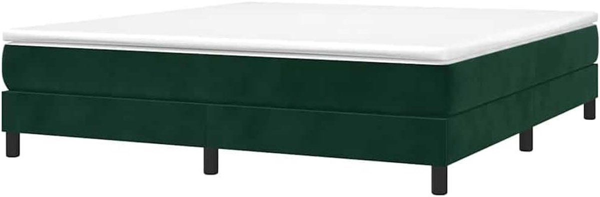 Boxspring Bedframe - Gestoffeerd Bed Dubbel - Comfortabel Slapen - Zacht Fluwelen Bekledin