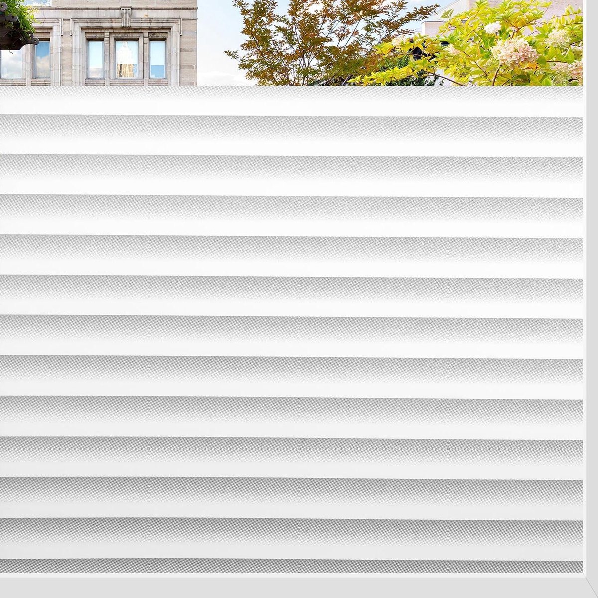 Raamfolie Jaloezieën - Privacyfolie Matglas - Meer Privacys - Statisch Hechtend - 90x400 c
