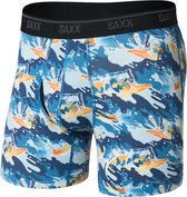 SAXX Heren Boxershort Quest Quick-Dry Mesh - Boxer met BallPark Pouch® - Onderbroek Sneldrogend & lichtgewicht - BIG MOUTH BASS-BLUE - L