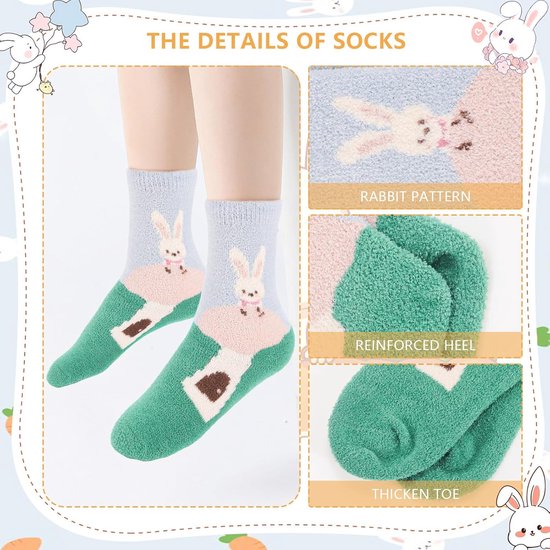 Babysokken - Kinder sokjes - Warme voeten - Dierenprint - 3-15 jaar - Multicolor — afbeelding 5