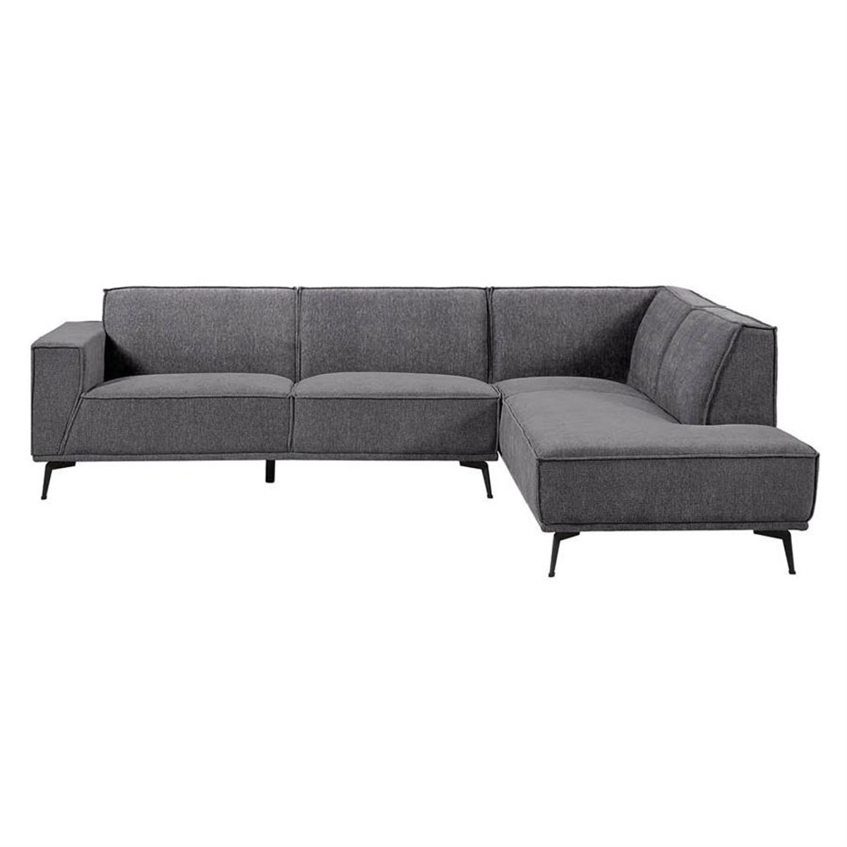 Tower Living Bank Leeds - Blauw Stof - Ottoman Rechts - 268x217x81cm
