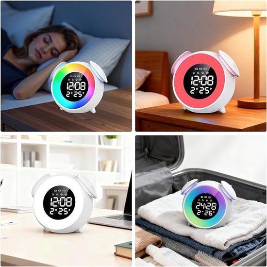 Dailygoods - Digitale Kinderwekker met Nachtlampje van dailygoods — afbeelding 3