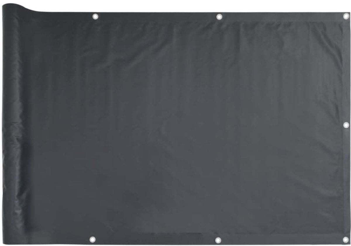 Balkonscherm - 75x500 cm - Oxford Stof - Antraciet - Wind- & Waterdicht - Privacy Doek met