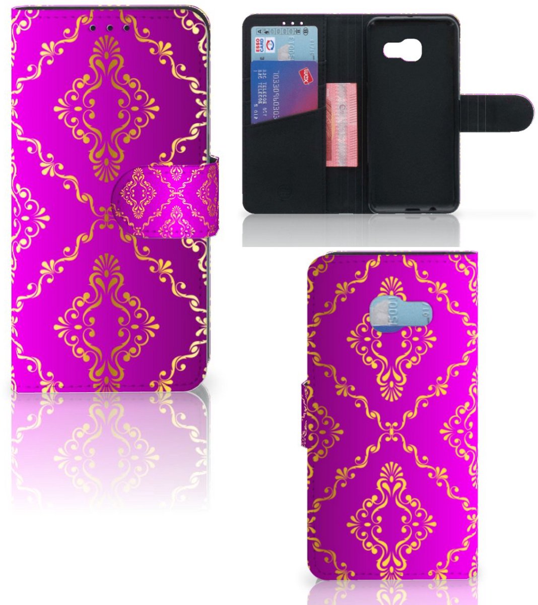 Wallet Case Samsung Galaxy A3 2017 Barok Roze