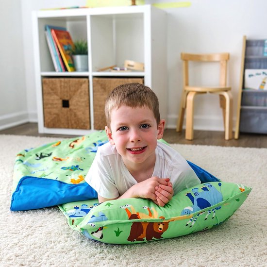 Kinder dutjes mat - Slaapmat peuter - Dutjes op school - Ingebouwde deken en kussen - 50 x 20 inch van Kinder — afbeelding 5