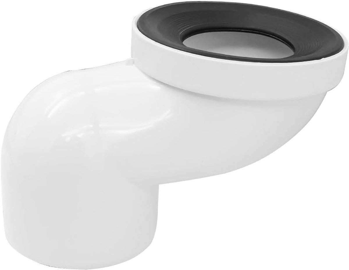 100mm PVC toilet connector voor misaligned toiletpot, soepel afgewerkte afvoerbuis, eenvoudig te installeren