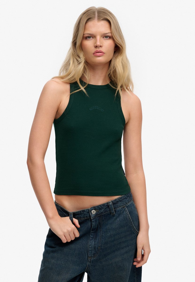 ESSENTIAL LOGO RACER VEST Groen