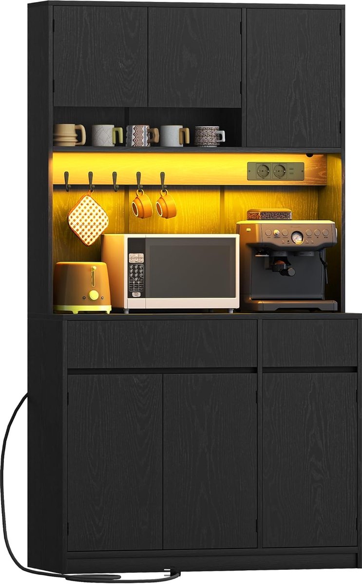 HOMESY Multifunctionele Keukenkast – 40x100x180 cm – Ruim, Slim & Stijlvol