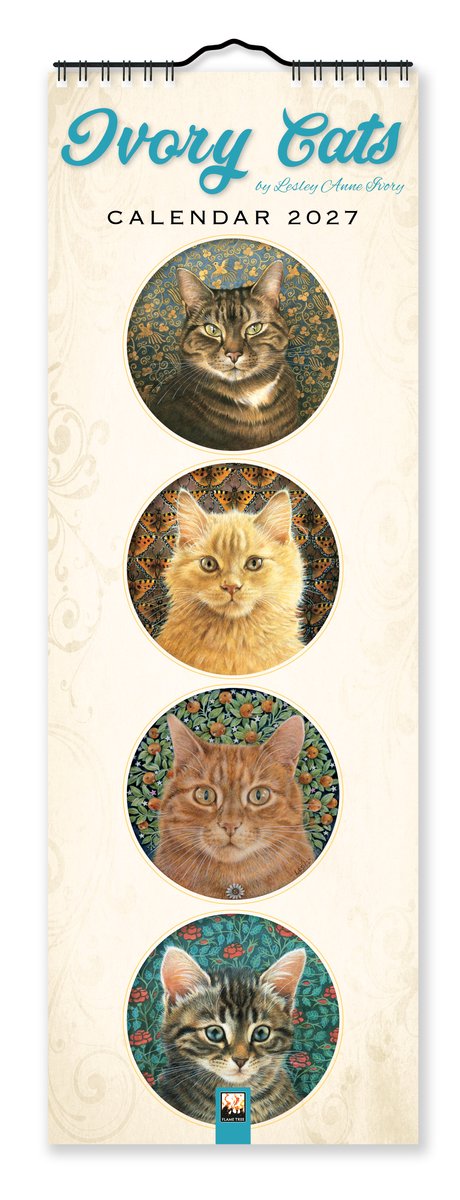 Ivory Cats Slimline Kalender 2027
