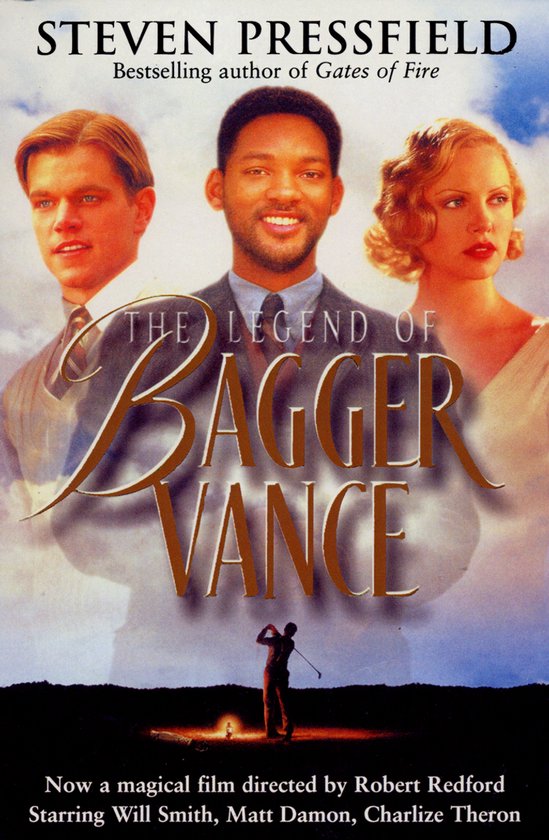 Filmposter: Will Smith, Matt Damon en Charlize Theron in 'The Legend of Bagger Vance'.