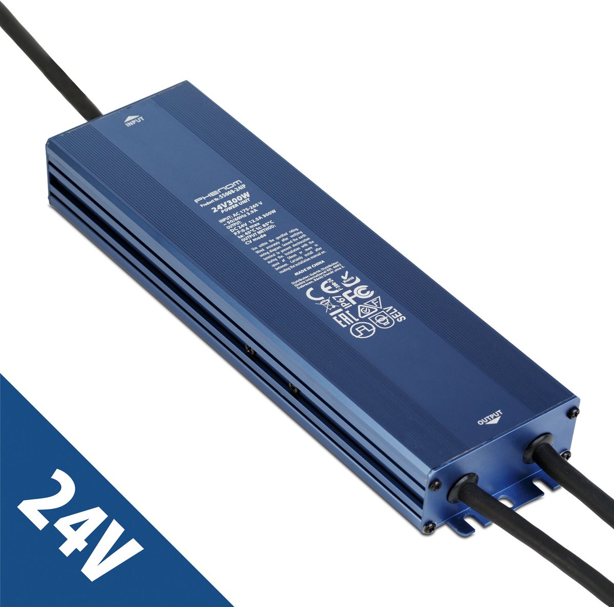 LED Voeding 24V 300W IP67 Waterdicht - Transformator 24V DC 12,5A - LED Driver Voor Buiten - Geschikt Voor LED Strip, Camera En Tuinverlichting [55008-24IP]