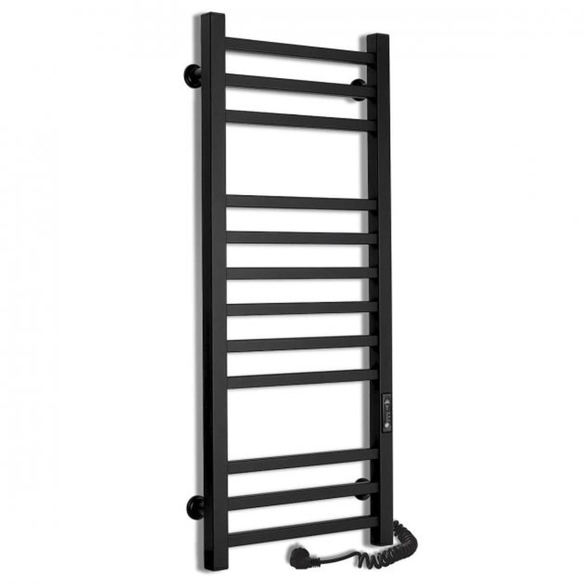Elektrische handdoekradiator IMIDZ 350x900 met ECO-timer, 190W, Zwart
