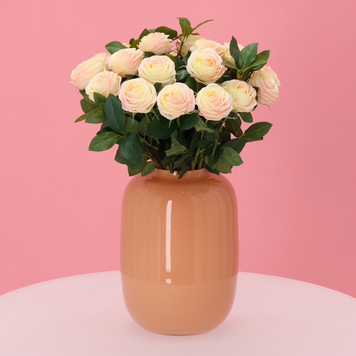 maxifleur Kunstplanten Handgebonden Kunstboeket Vela Modena 45 cm créme Creme