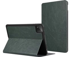 Avizar Foliohoesje Geschikt voor Xiaomi Pad 8 / Pad 8 Pro Leerlook met Geïntegreerde Standaard, Donkergroen