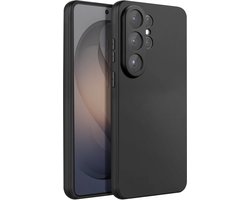 Avizar Coque pour Geschikt voor Samsung Galaxy S26 Ultra en Silicone Souple Robuste, Zwart