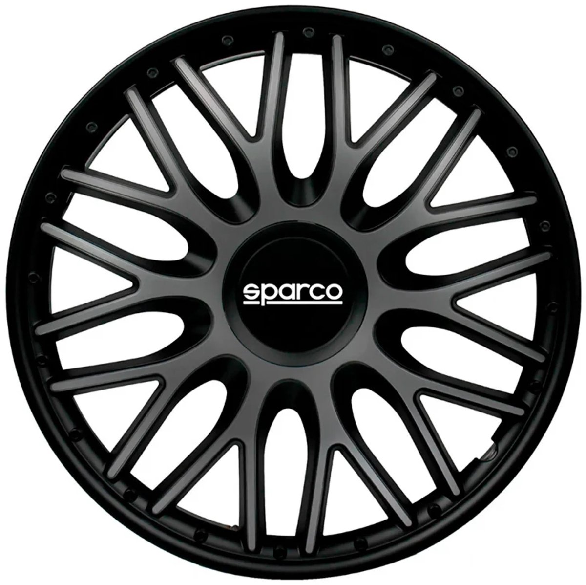 4-Delige Sparco Wieldoppenset Roma 16-inch grijs/zwart