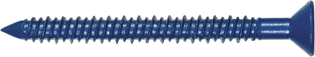 Betonschroef - Schroefanker - Beton Bevestigen - BLAUW Perma-Seal gecoat - 1 1/4 inch - Blauw