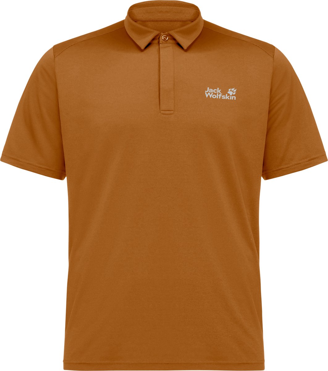 Jack Wolfskin Delgami Polo Heren Heren Polo Autumn Leaves Bruin