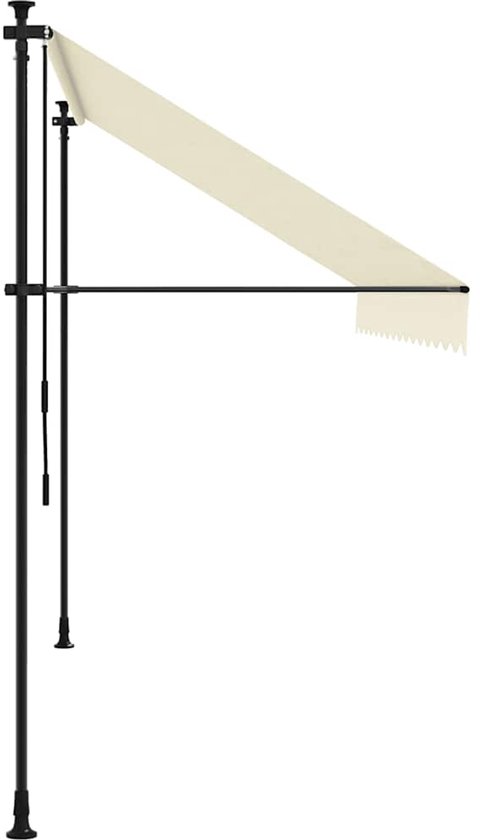 vidaXL-Luifel-uittrekbaar-350x150-cm-stof-en-staal-crèmekleurig