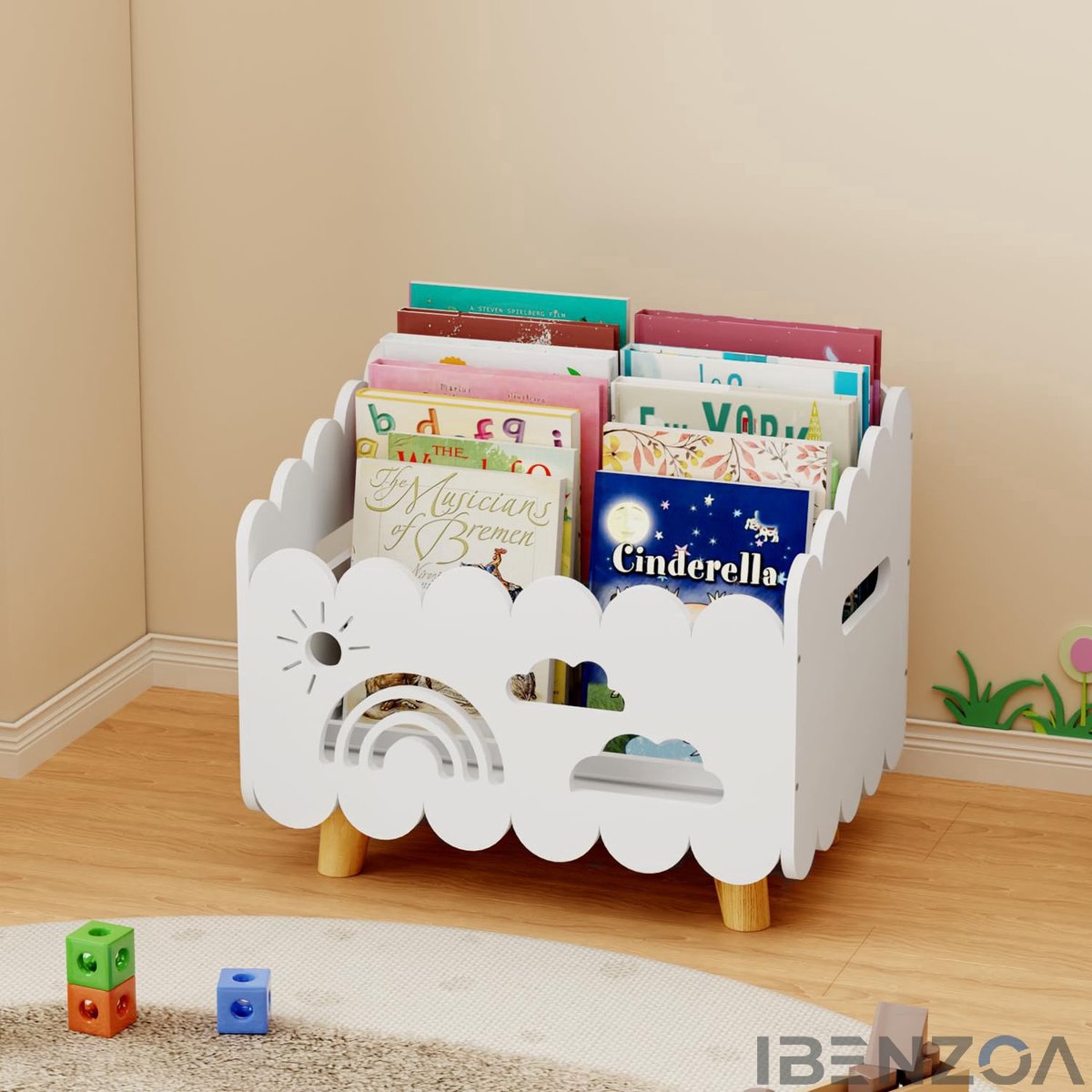 Houten Boekenkast - Multifunctioneel - Montessori - Voor Kinderen