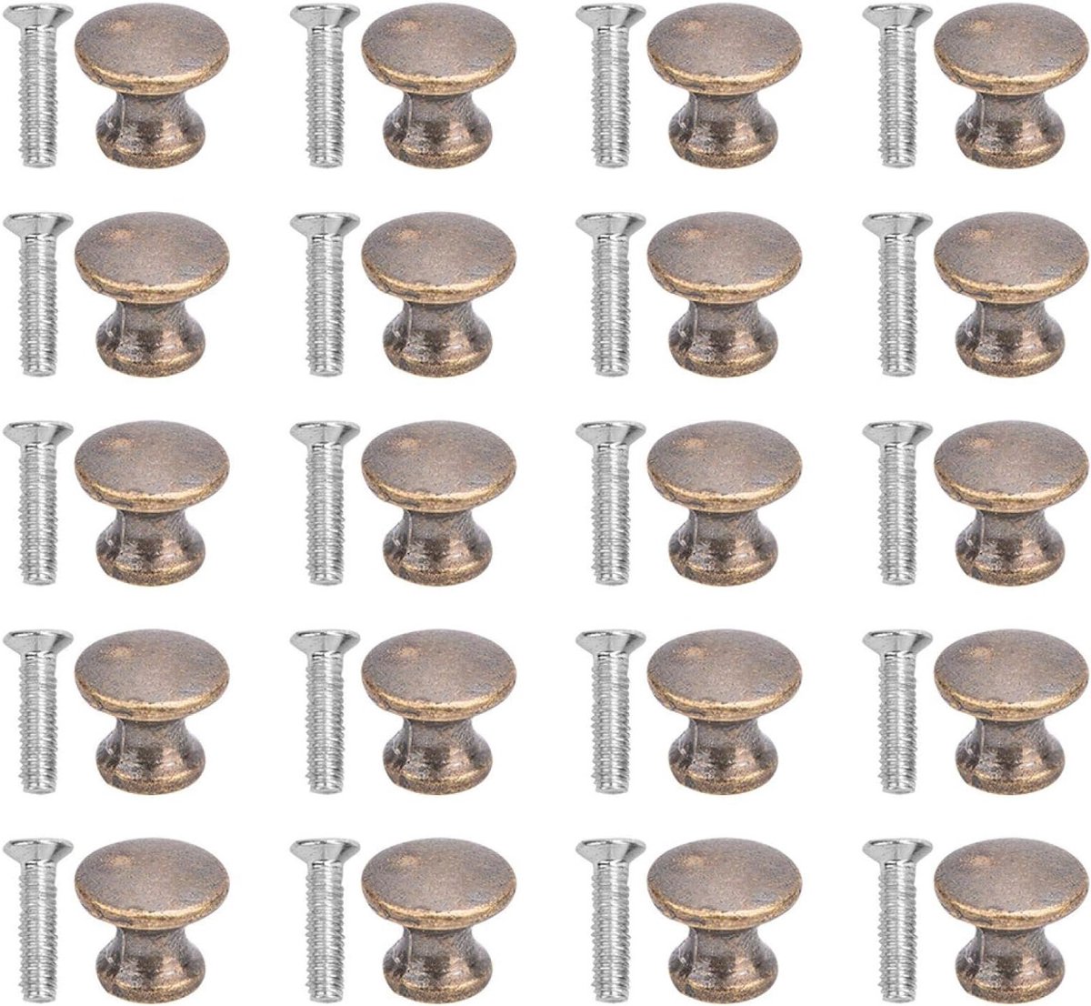Set van 20 Mini Mushroom Knoppen voor Meubels, Handgrepen voor Laden en Sieradenboxen, Ideaal voor Kast- en Ladehardware