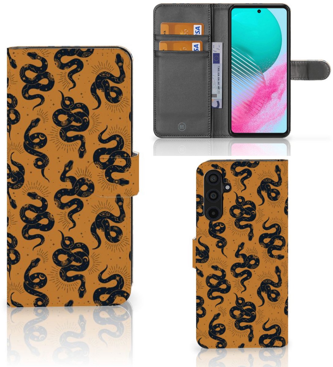 Telefoonhoesje met Pasjes voor Samsung Galaxy M54 Snakes