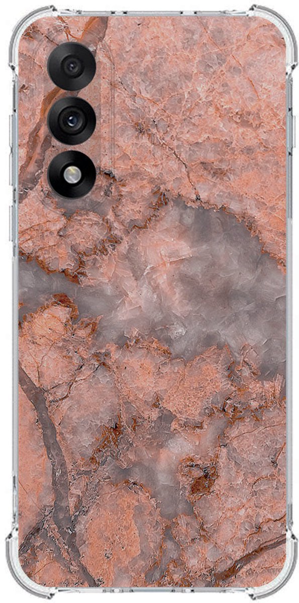 TPU Telefoonhoesje OnePlus Nord 5 - Marmer Oranje schokabsorberende backcover