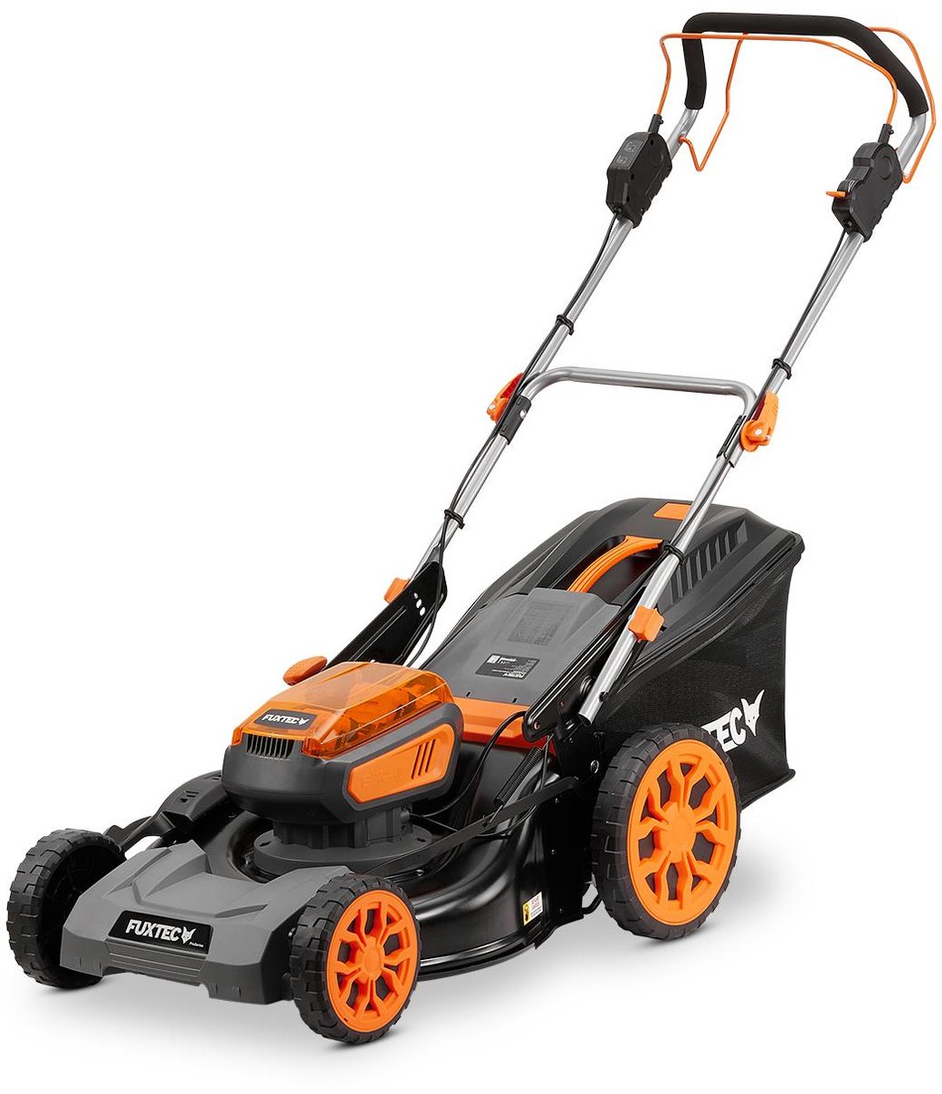 FUXTEC 40V accu grasmaaier FX-E2RM46PROSET | accu grasmaaier met aandrijving | 46 cm | 2x 5Ah accu & snellader | mulchfunctie | 50L grasopvangbak – foto 8