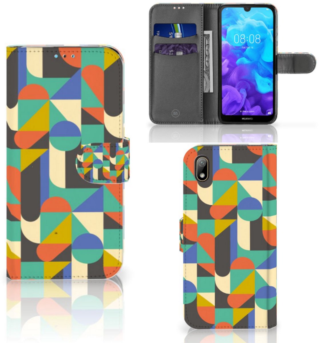 Huawei Y5 (2019) Telefoon Hoesje Funky Retro