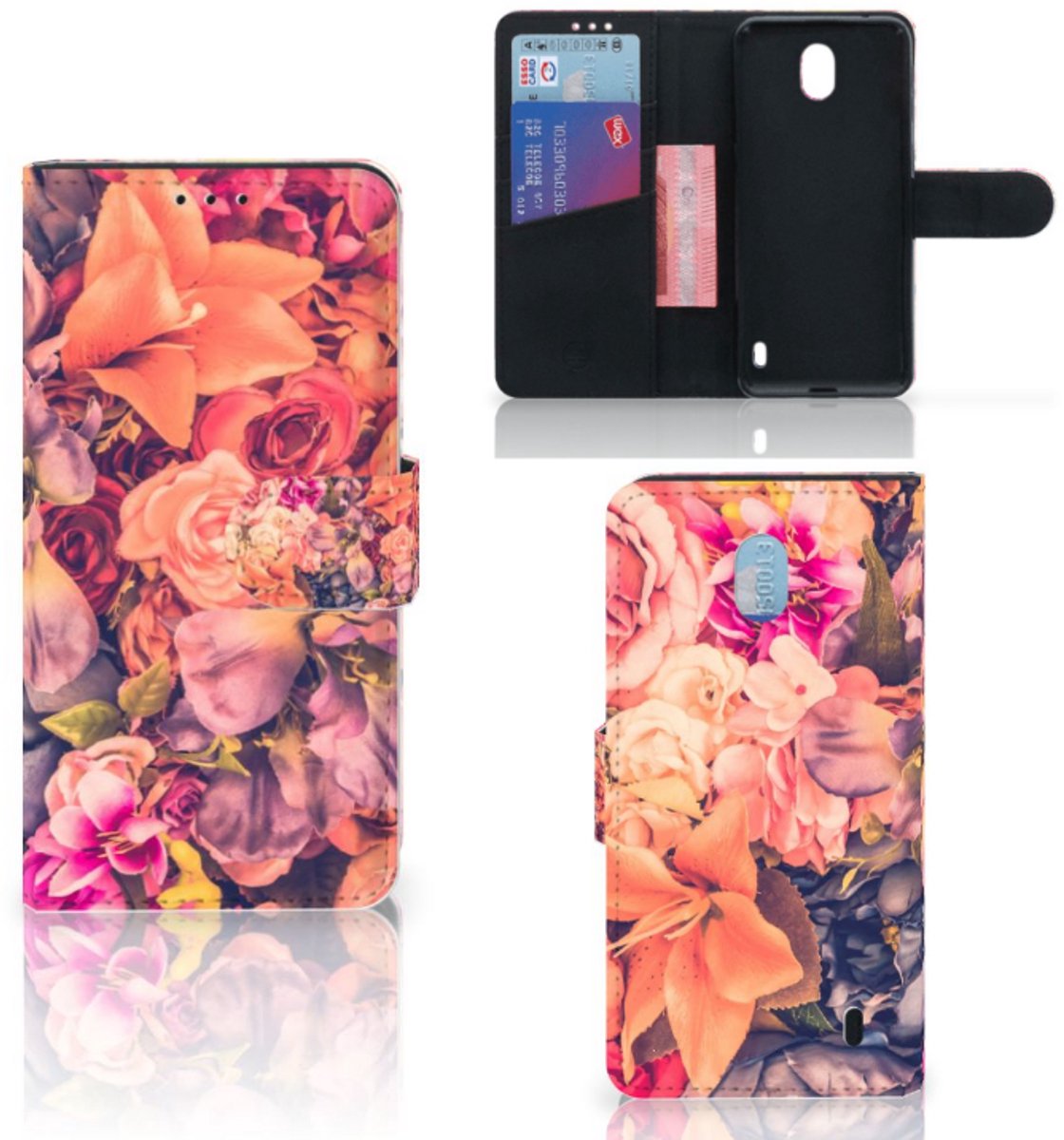 Nokia 1 Plus Hoesje Bosje Bloemen
